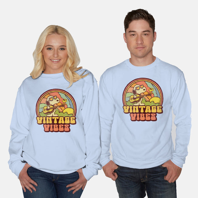 Vintage Beagle-Unisex-Crew Neck-Sweatshirt-kg07