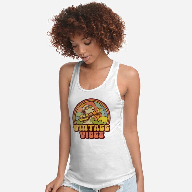 Vintage Beagle-Womens-Racerback-Tank-kg07