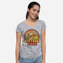Vintage Beagle-Womens-V-Neck-Tee-kg07