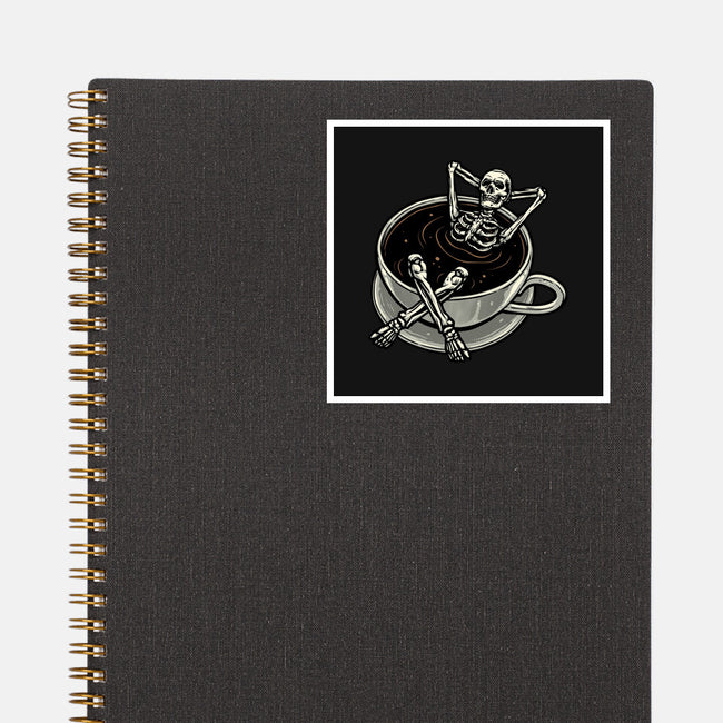 Coffee And Chill Vibes-None-Glossy-Sticker-momma_gorilla