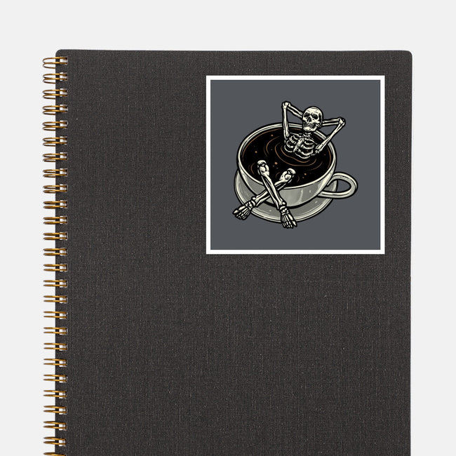 Coffee And Chill Vibes-None-Glossy-Sticker-momma_gorilla
