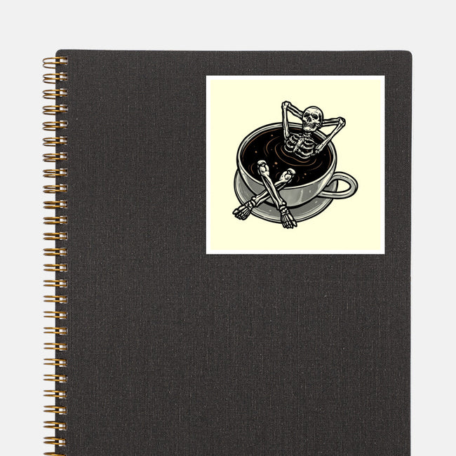 Coffee And Chill Vibes-None-Glossy-Sticker-momma_gorilla