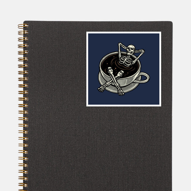 Coffee And Chill Vibes-None-Glossy-Sticker-momma_gorilla