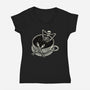 Coffee And Chill Vibes-Womens-V-Neck-Tee-momma_gorilla