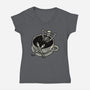 Coffee And Chill Vibes-Womens-V-Neck-Tee-momma_gorilla