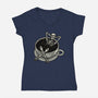 Coffee And Chill Vibes-Womens-V-Neck-Tee-momma_gorilla