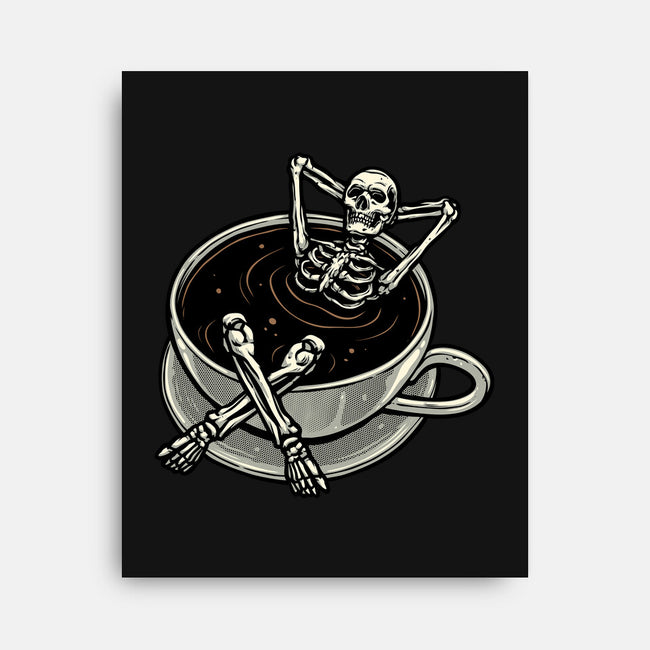 Coffee And Chill Vibes-None-Stretched-Canvas-momma_gorilla