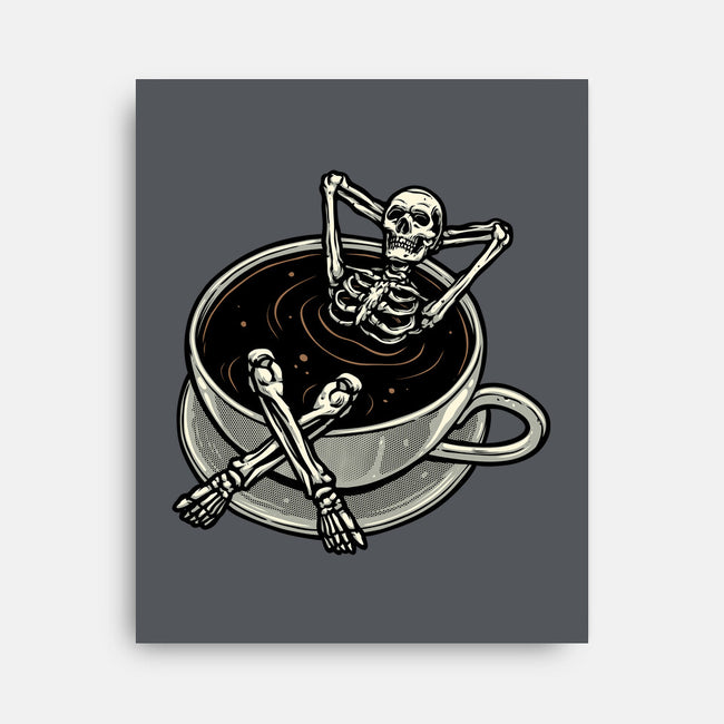 Coffee And Chill Vibes-None-Stretched-Canvas-momma_gorilla