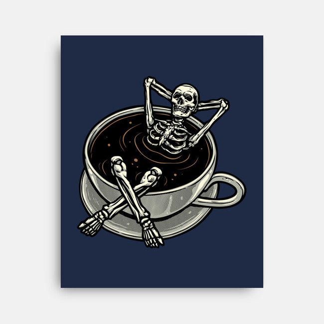 Coffee And Chill Vibes-None-Stretched-Canvas-momma_gorilla