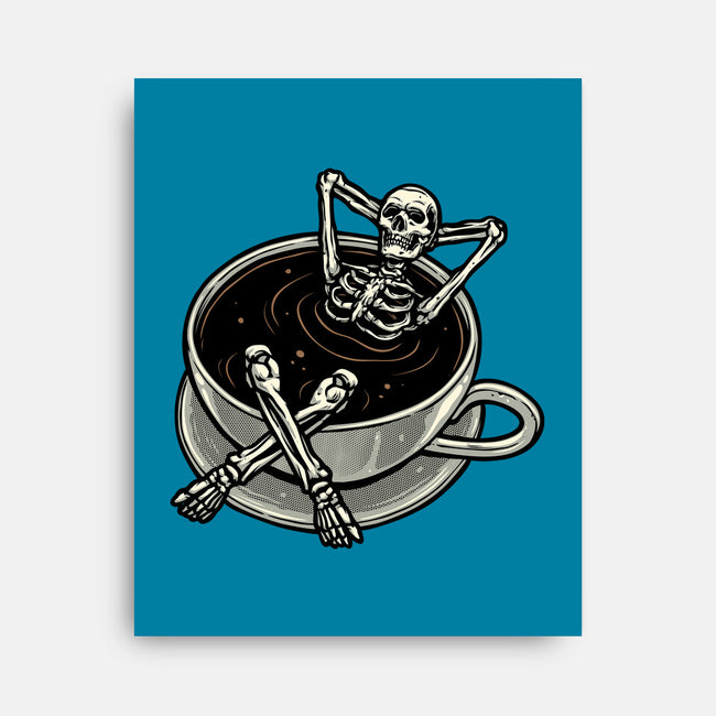 Coffee And Chill Vibes-None-Stretched-Canvas-momma_gorilla