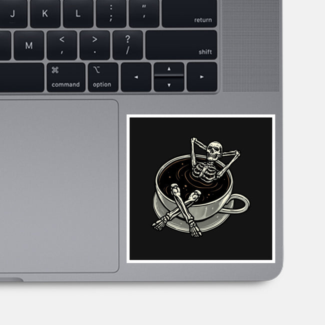 Coffee And Chill Vibes-None-Glossy-Sticker-momma_gorilla