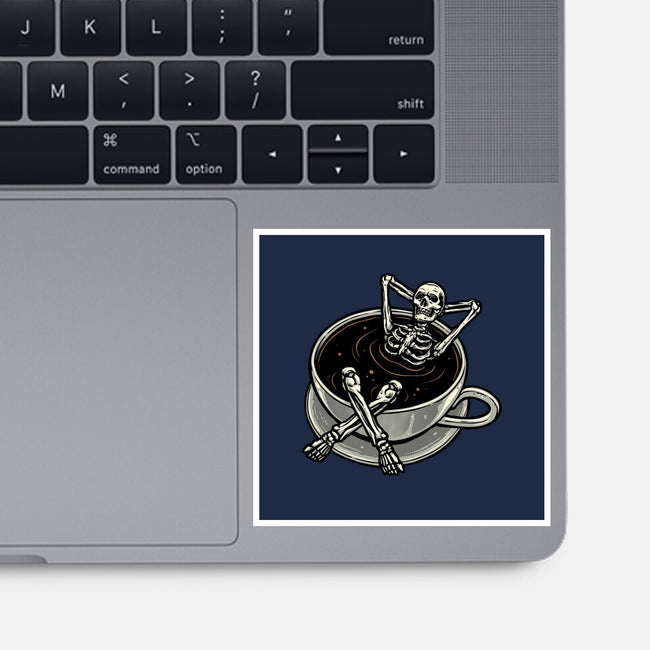 Coffee And Chill Vibes-None-Glossy-Sticker-momma_gorilla