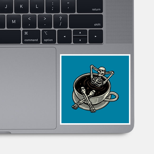 Coffee And Chill Vibes-None-Glossy-Sticker-momma_gorilla