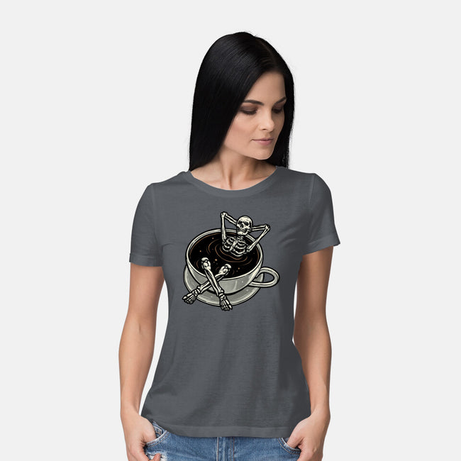 Coffee And Chill Vibes-Womens-Basic-Tee-momma_gorilla