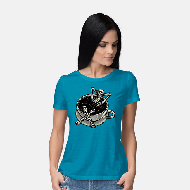 Coffee And Chill Vibes-Womens-Basic-Tee-momma_gorilla