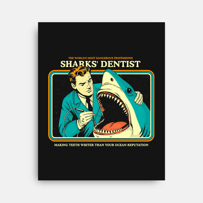 Sharks Dentist-None-Stretched-Canvas-Eoli Studio