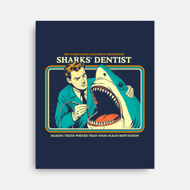 Sharks Dentist-None-Stretched-Canvas-Eoli Studio