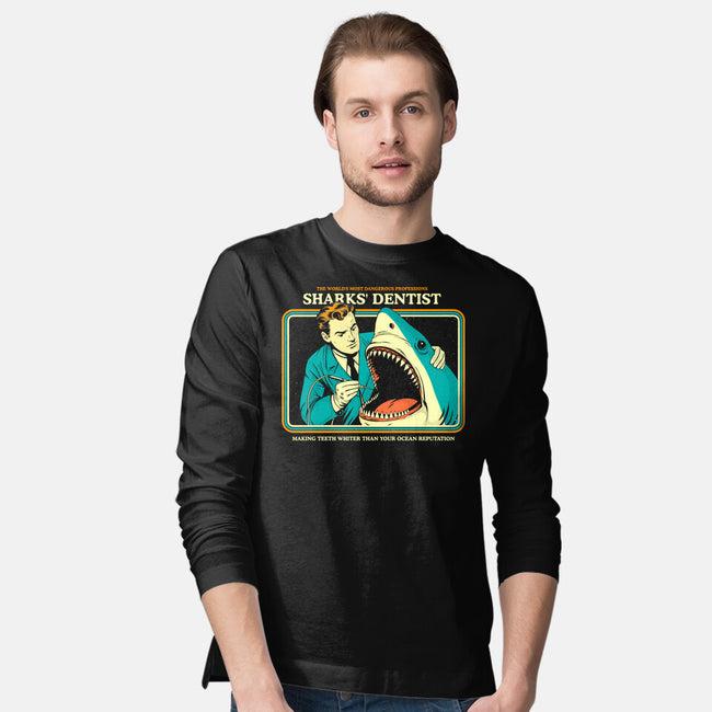 Sharks Dentist-Mens-Long Sleeved-Tee-Eoli Studio