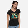 Sharks Dentist-Womens-V-Neck-Tee-Eoli Studio