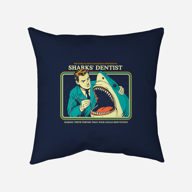 Sharks Dentist-None-Removable Cover w Insert-Throw Pillow-Eoli Studio