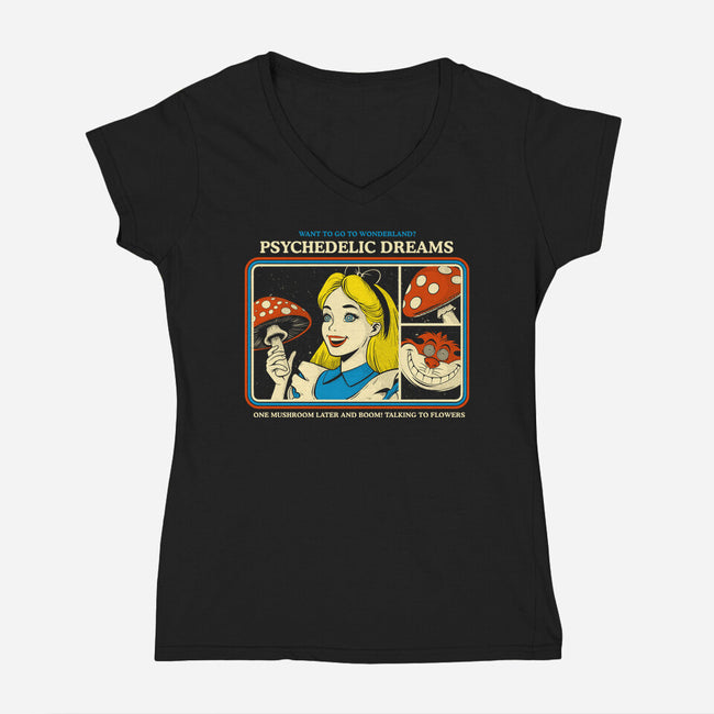 Psychedelic Dreams-Womens-V-Neck-Tee-Eoli Studio