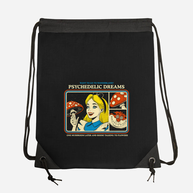 Psychedelic Dreams-None-Drawstring-Bag-Eoli Studio