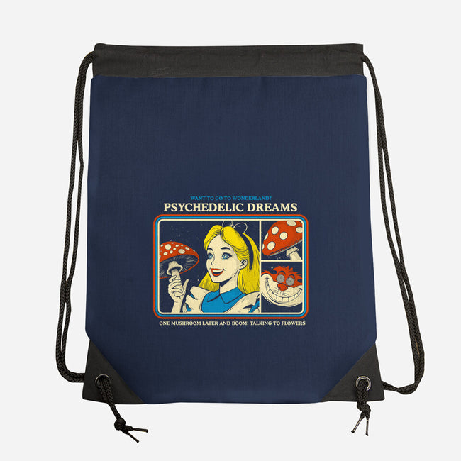 Psychedelic Dreams-None-Drawstring-Bag-Eoli Studio