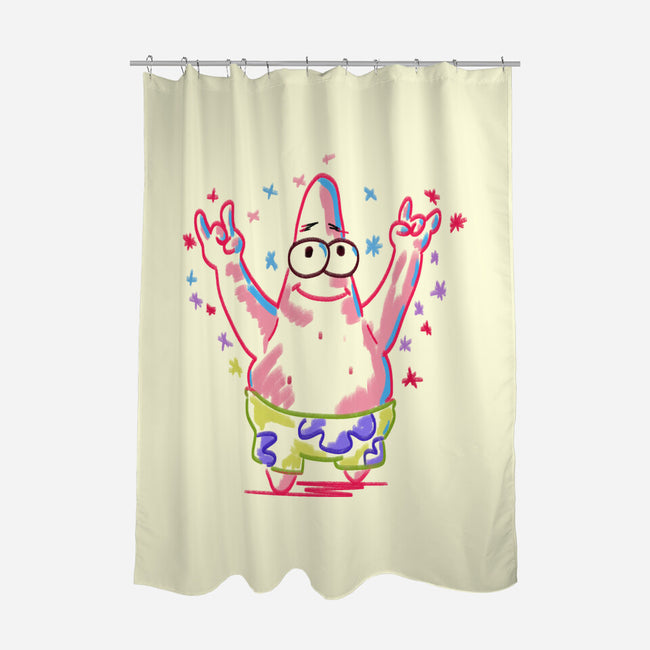 Rock-star-None-Polyester-Shower Curtain-nickzzarto
