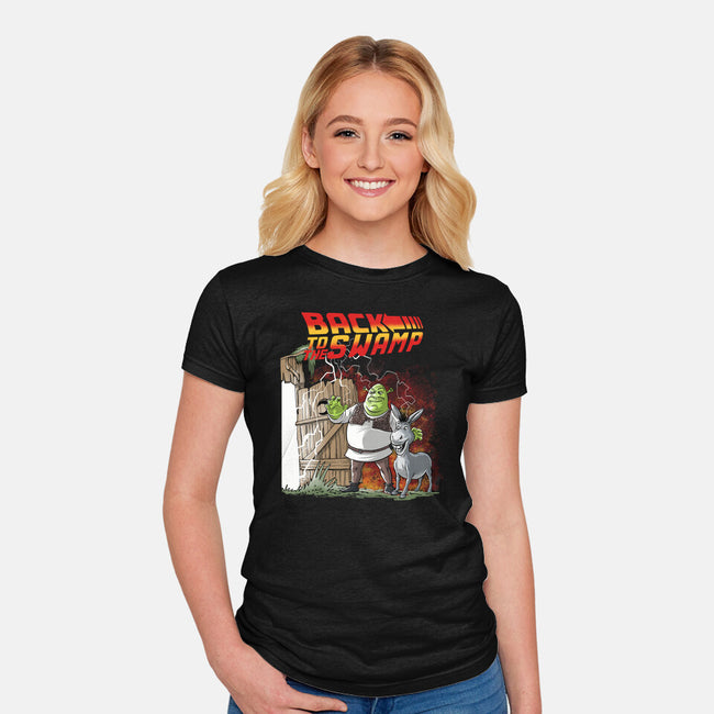 Back To The Swamp-Womens-Fitted-Tee-zascanauta