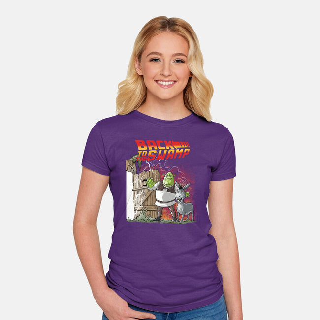 Back To The Swamp-Womens-Fitted-Tee-zascanauta