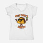 Taco Bout A Party-Womens-V-Neck-Tee-Boggs Nicolas