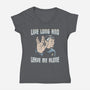 Live Long And Leave Me Alone-Womens-V-Neck-Tee-NMdesign