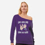 Live Long And Leave Me Alone-Womens-Off Shoulder-Sweatshirt-NMdesign