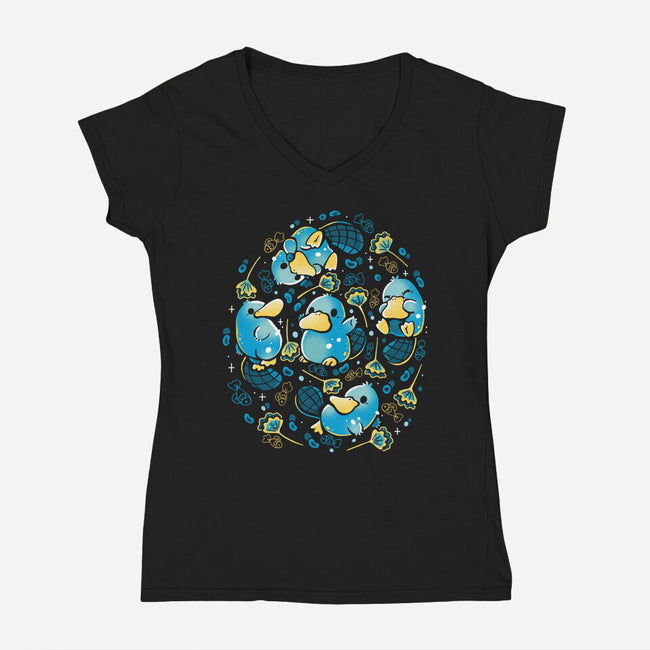 Platypus-Womens-V-Neck-Tee-Vallina84