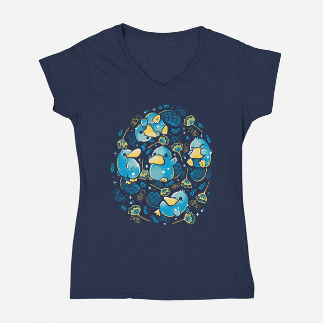 Platypus-Womens-V-Neck-Tee-Vallina84