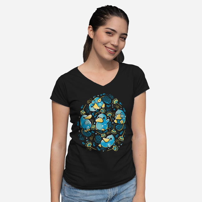 Platypus-Womens-V-Neck-Tee-Vallina84