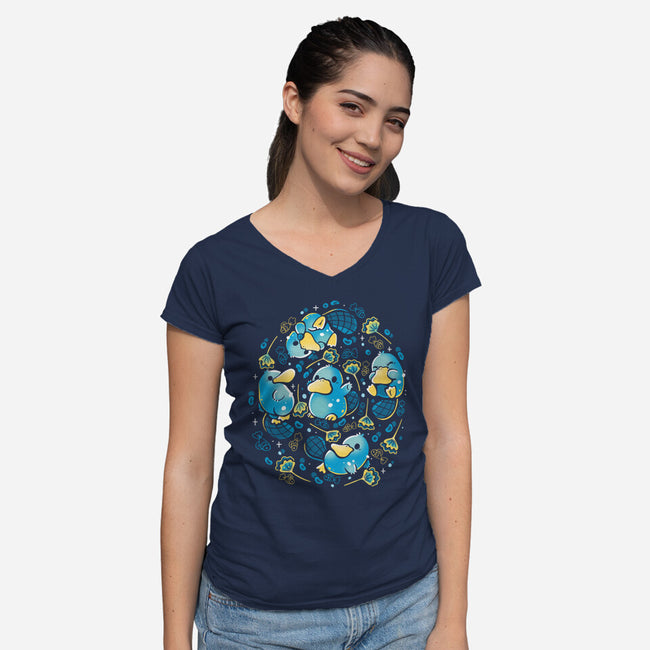 Platypus-Womens-V-Neck-Tee-Vallina84