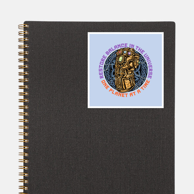 Restore Balance-None-Glossy-Sticker-momma_gorilla