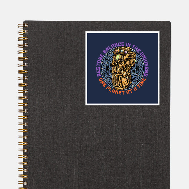 Restore Balance-None-Glossy-Sticker-momma_gorilla