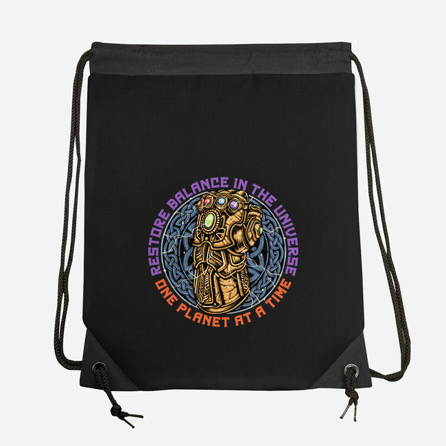 Restore Balance-None-Drawstring-Bag-momma_gorilla