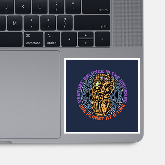 Restore Balance-None-Glossy-Sticker-momma_gorilla
