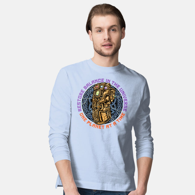 Restore Balance-Mens-Long Sleeved-Tee-momma_gorilla