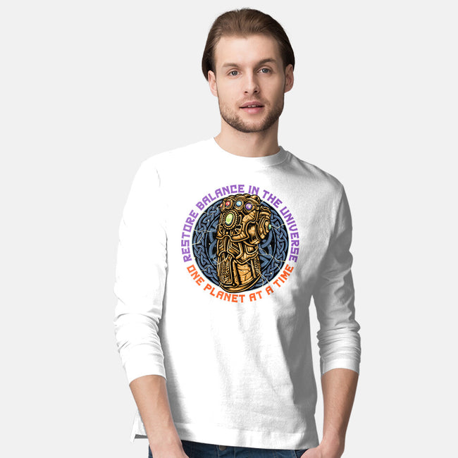 Restore Balance-Mens-Long Sleeved-Tee-momma_gorilla