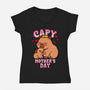 Capy Mother's Day-Womens-V-Neck-Tee-Boggs Nicolas