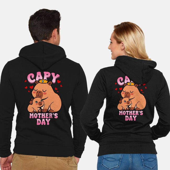 Capy Mother's Day-Unisex-Zip-Up-Sweatshirt-Boggs Nicolas