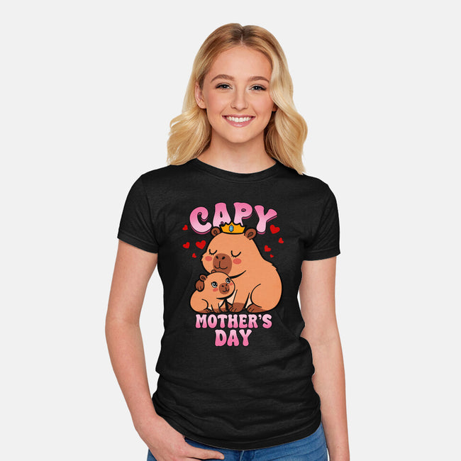 Capy Mother's Day-Womens-Fitted-Tee-Boggs Nicolas