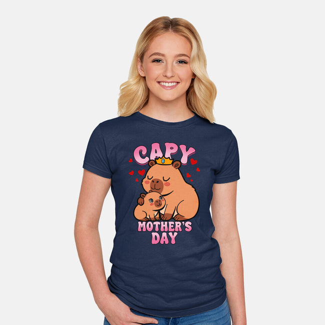 Capy Mother's Day-Womens-Fitted-Tee-Boggs Nicolas