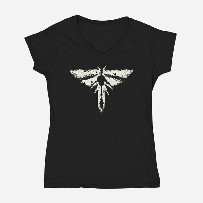 Look For The Light 2-Womens-V-Neck-Tee-dandingeroz