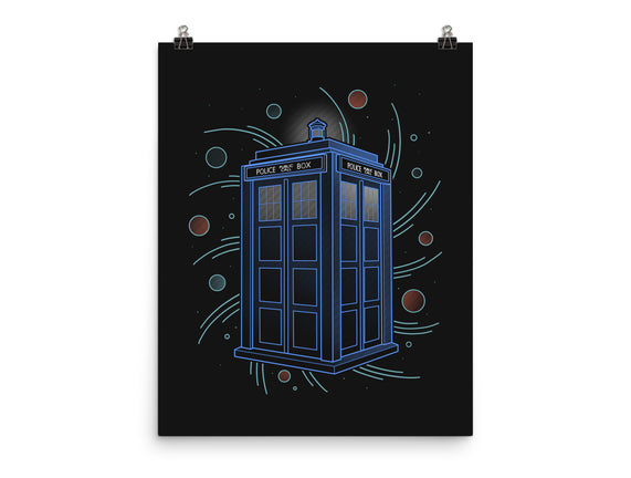 Neon Line-Art Time And Space Box
