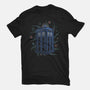 Neon Line-Art Time And Space Box-Mens-Basic-Tee-Astrobot Invention